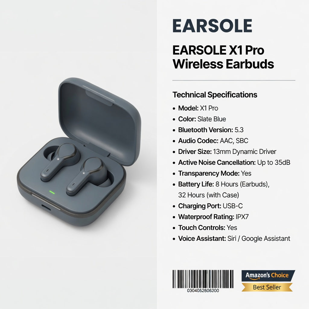 EARSOLE LinkTwo Multipoint Work Earbuds 06-spec