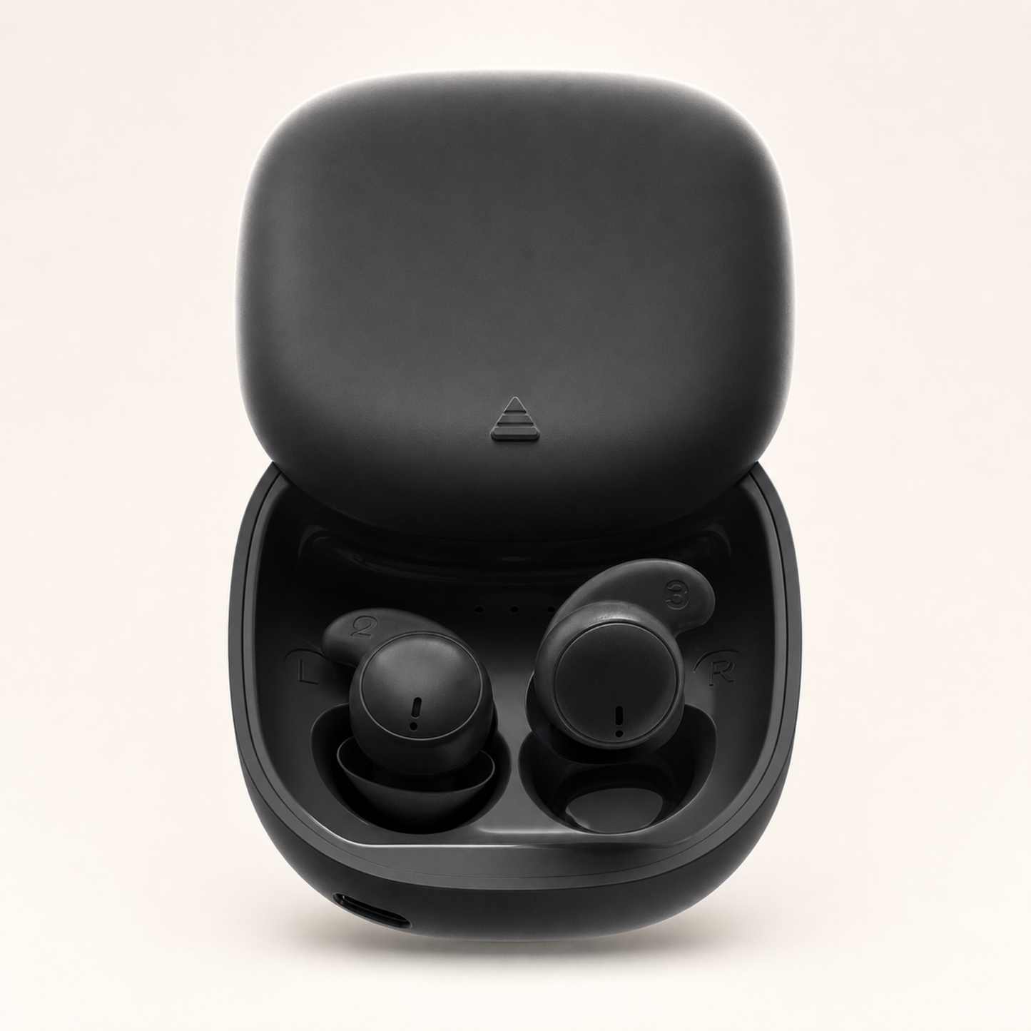 EARSOLE MY-20 Midnight Black sleeping earbuds and charging case