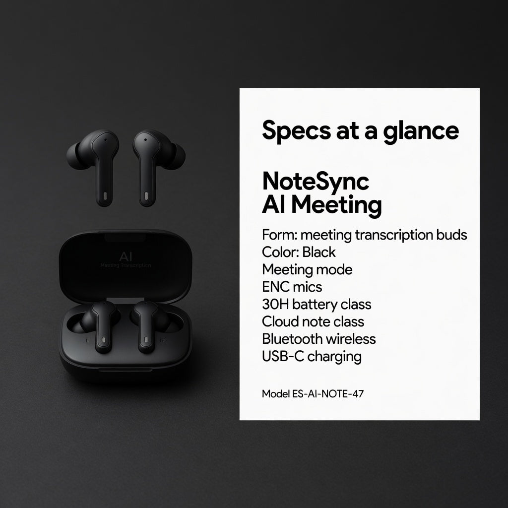 ES-AI-NOTE-47 04-comparison | EARSOLE NoteSync AI Meeting Earbuds