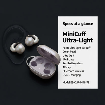EARSOLE MiniCuff Ultra-Light Clip Earbuds 06-spec
