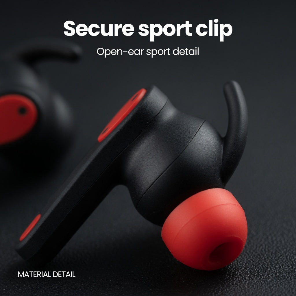 EARSOLE GripClip Sport Open Clip Earbuds 03-detail