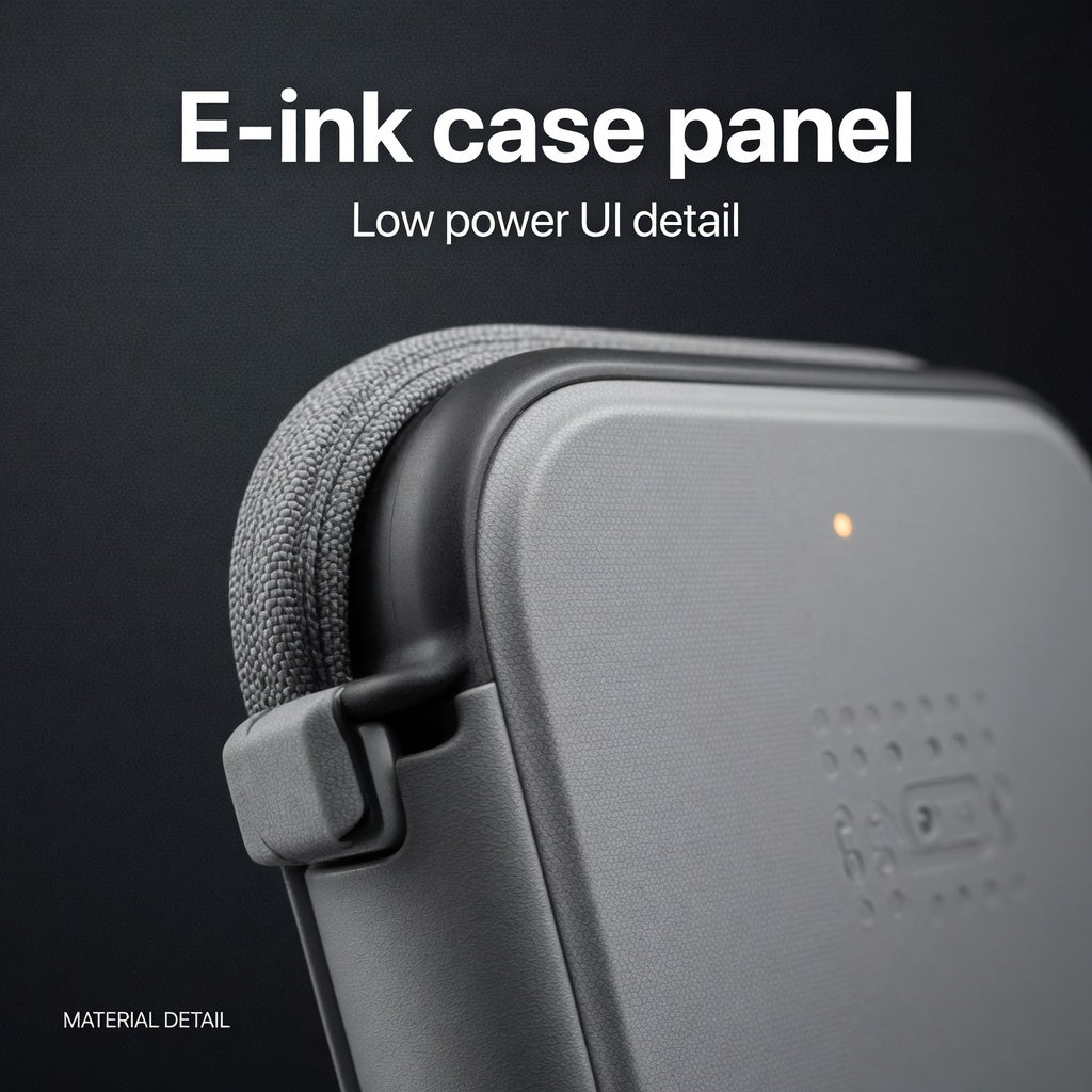 EARSOLE InkCase E-Ink Panel Earbuds Case 03-detail