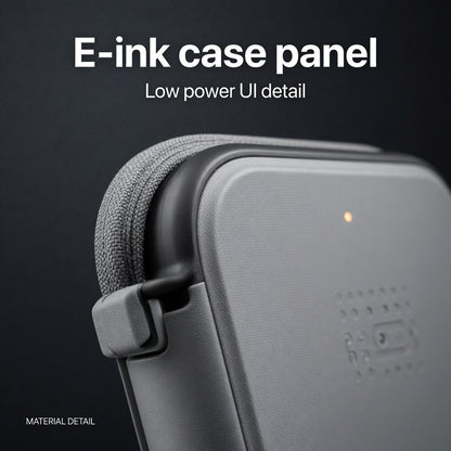 EARSOLE InkCase E-Ink Panel Earbuds Case 03-detail