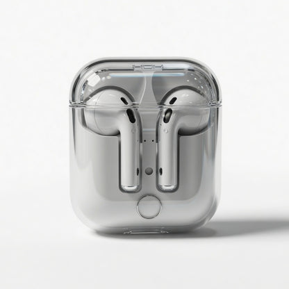 ES-FASH-CLEAR-41 00-white | EARSOLE CrystalCase Transparent Wireless Earbuds