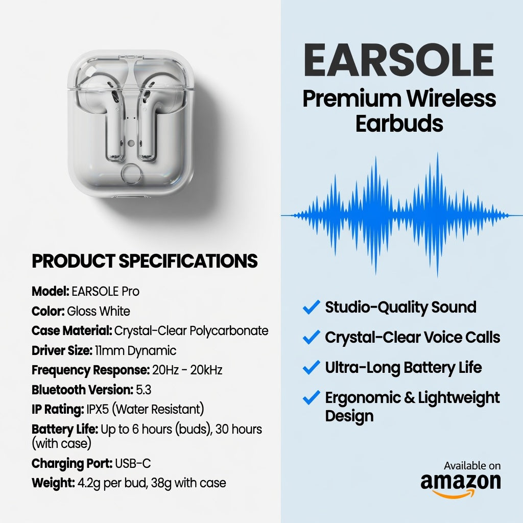 ES-FASH-CLEAR-41 06-spec | EARSOLE CrystalCase Transparent Wireless Earbuds
