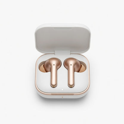 EARSOLE LuxeGold Metallic Wireless Earbuds 00-white