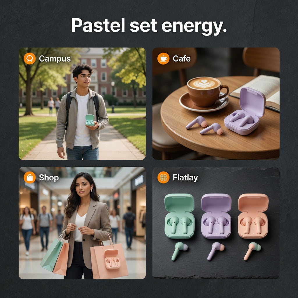 EARSOLE PastelTrio Color Wireless Earbuds Set 06-spec