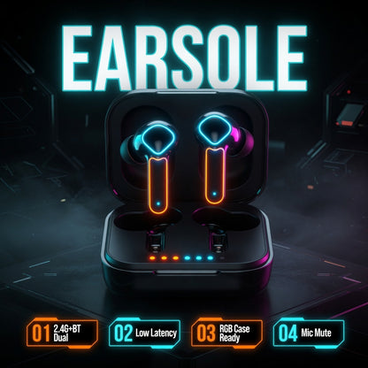 EARSOLE ZeroLag 2.4G Gaming Earbuds with Dongle 02-features