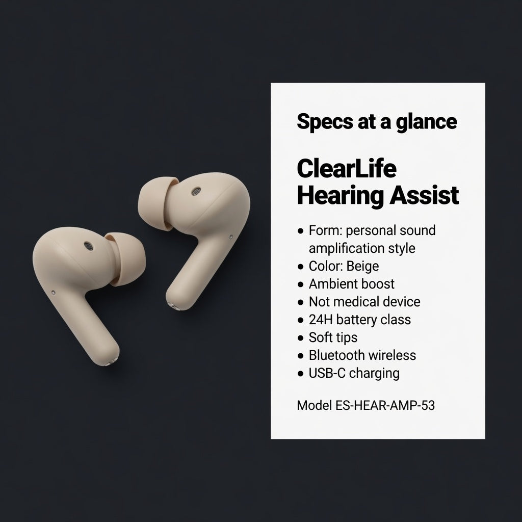 EARSOLE ClearLife Hearing Assist Earbuds 05-lifestyle