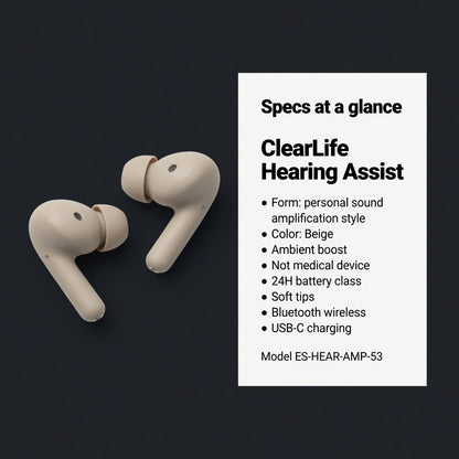 EARSOLE ClearLife Hearing Assist Earbuds 05-lifestyle