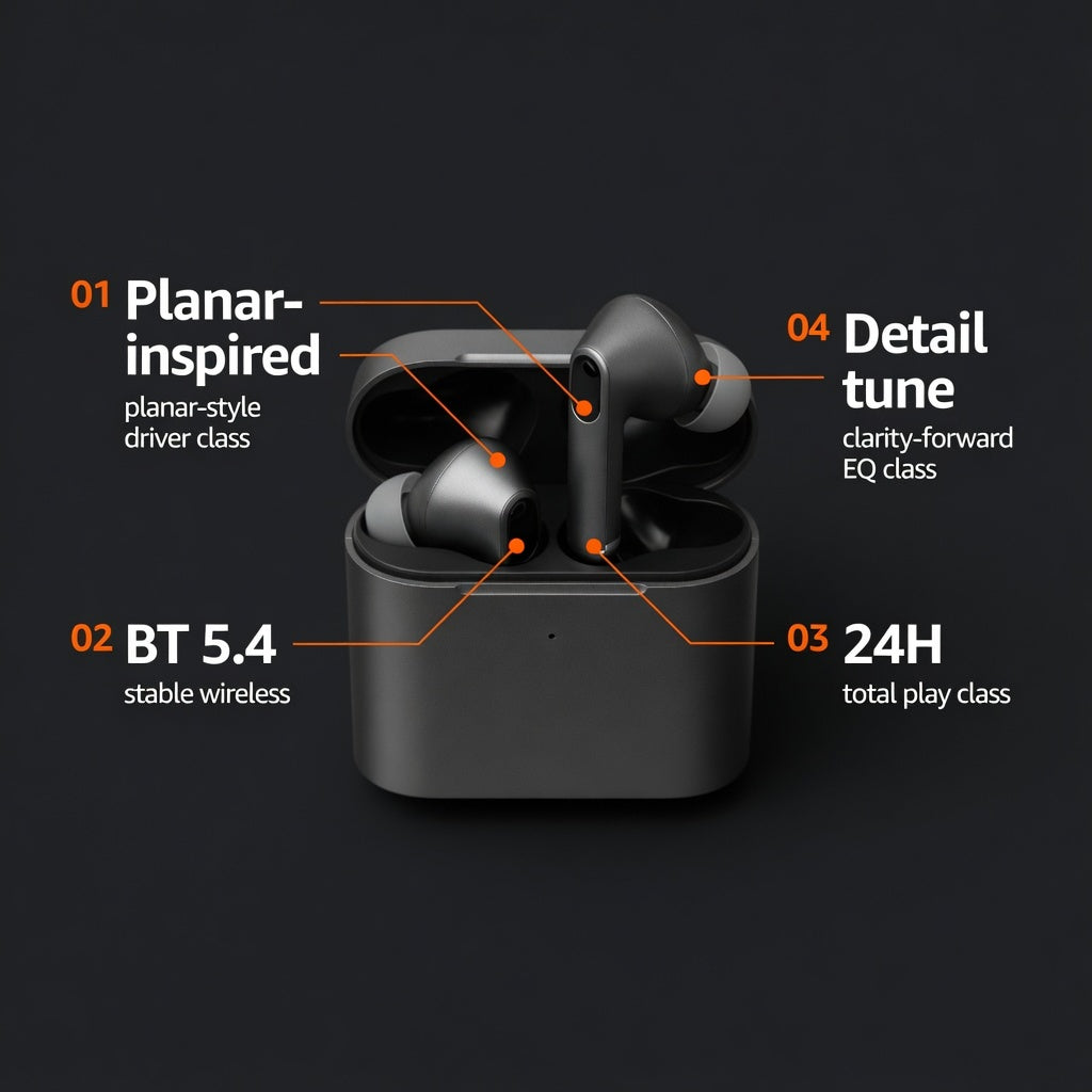 EARSOLE PlanarLite Planar Driver Earbuds 02-features