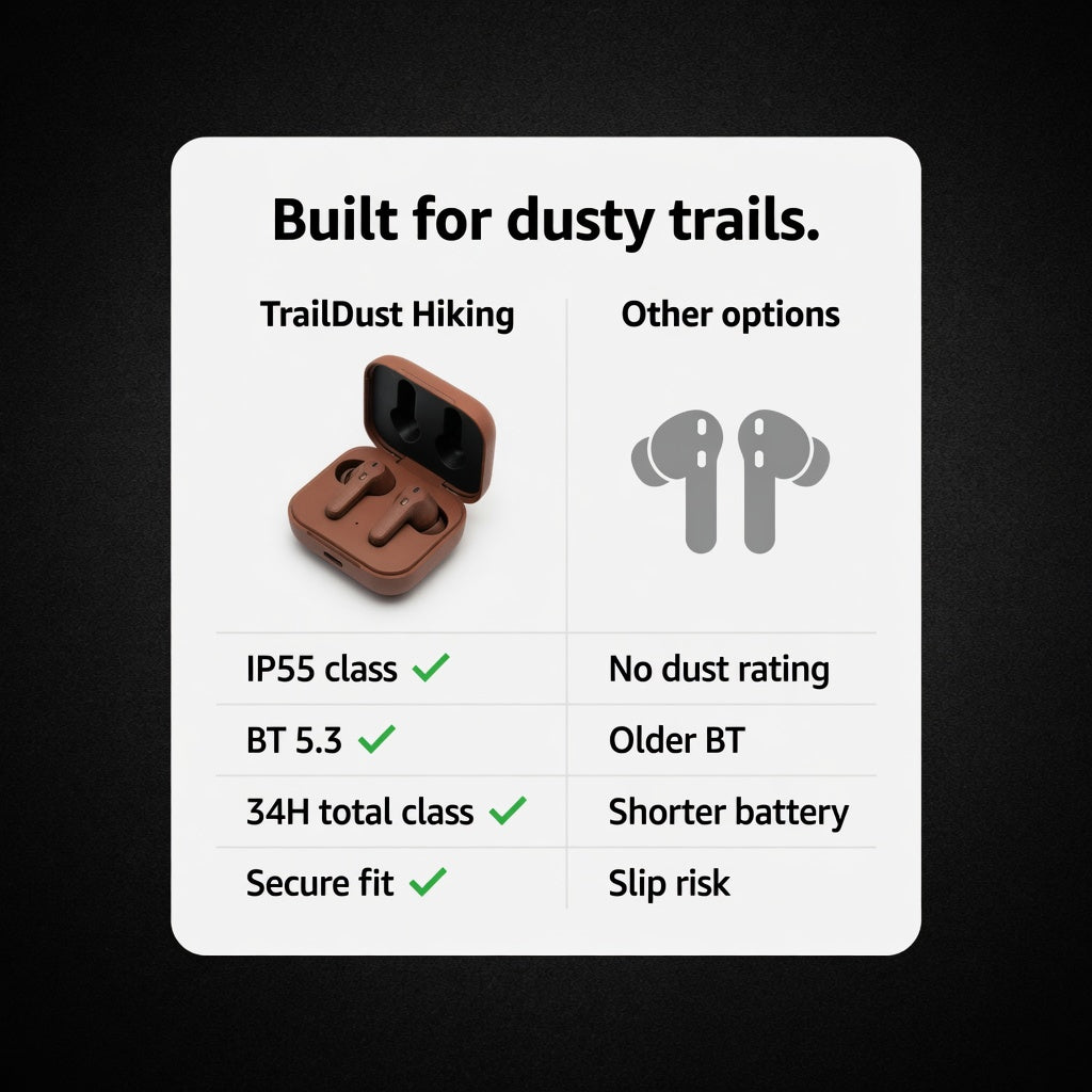 EARSOLE TrailDust IP55 Hiking Earbuds 03-detail