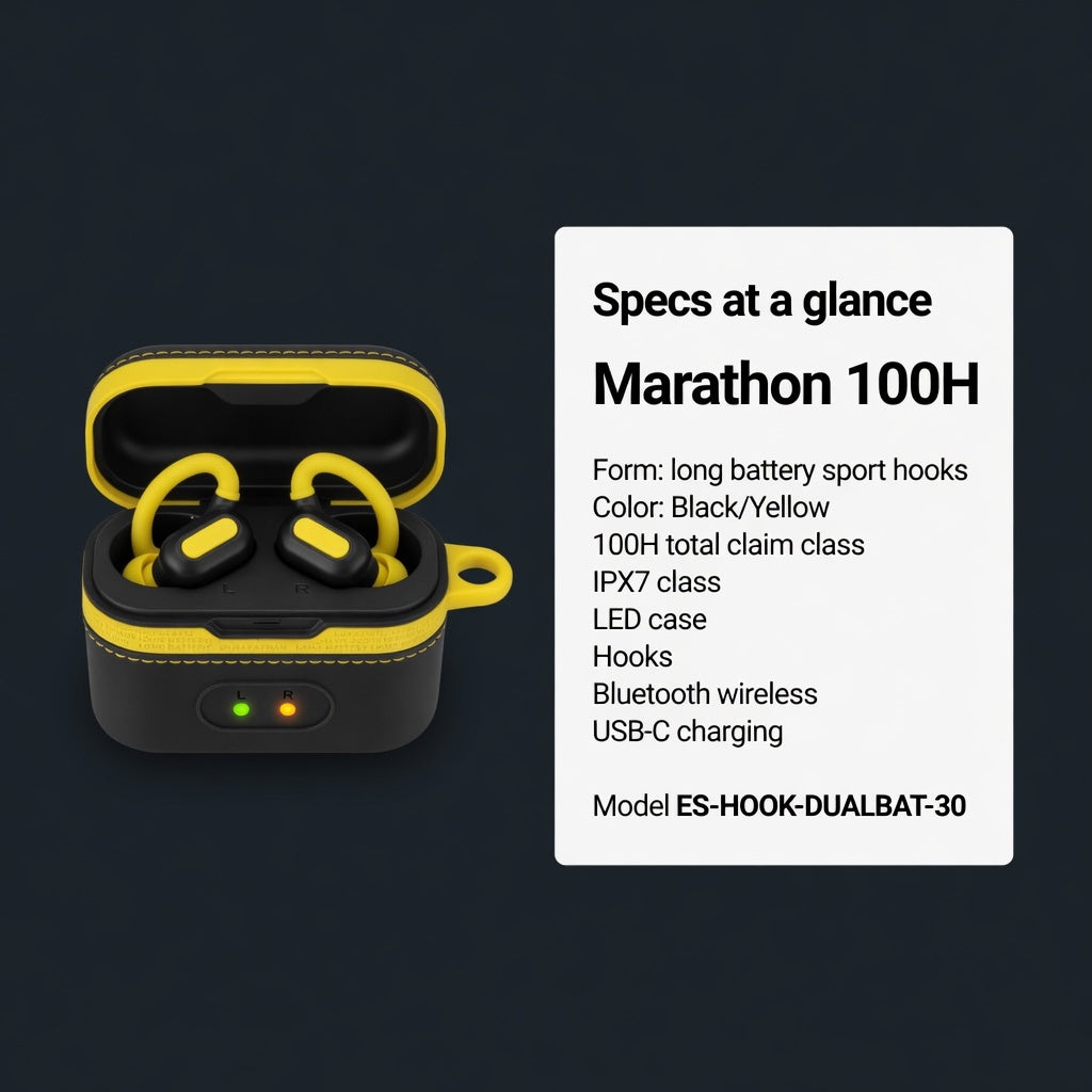 EARSOLE Marathon 100H Sport Hook Earbuds 05-lifestyle