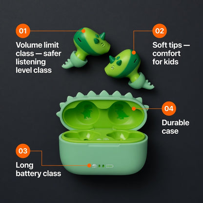 EARSOLE BuddyBeat Kids Wireless Earbuds 85dB 02-features