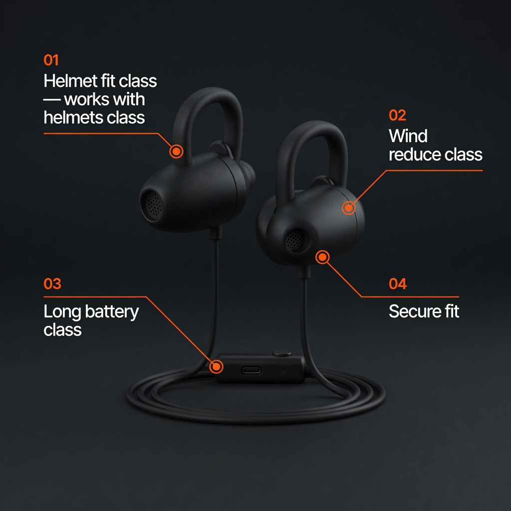 EARSOLE HelmetLink Motorcycle Helmet Earbuds 02-features