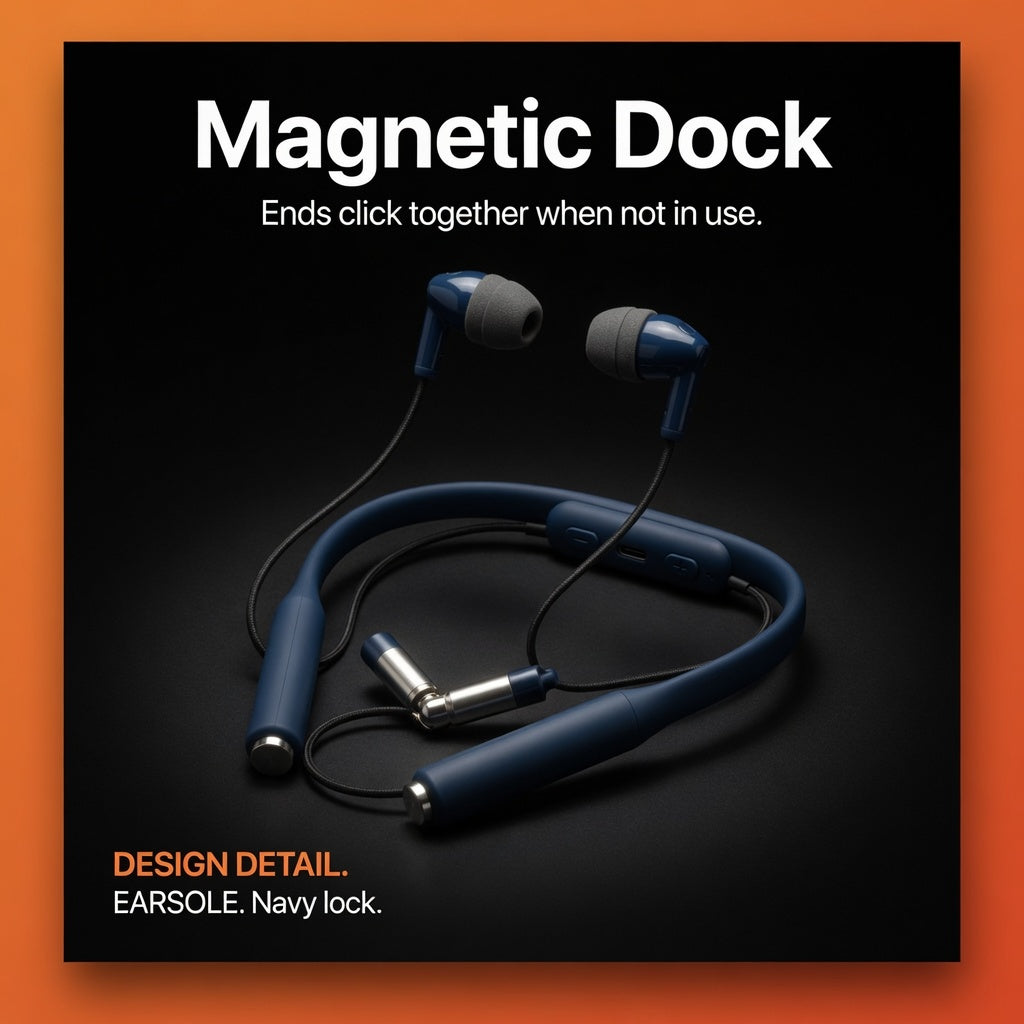 EARSOLE FlexBand Neckband Sport Earbuds 03-detail