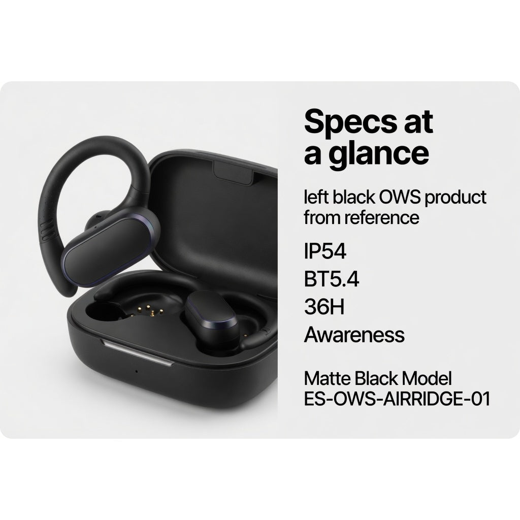 ES-OWS-AIRRIDGE-01 06-spec | EARSOLE AirRidge OWS Open-Ear Wireless Earbuds