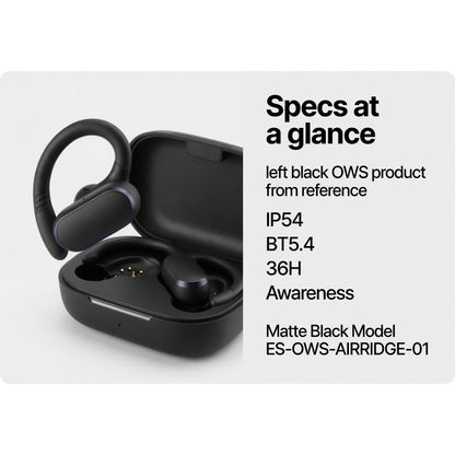 ES-OWS-AIRRIDGE-01 06-spec | EARSOLE AirRidge OWS Open-Ear Wireless Earbuds