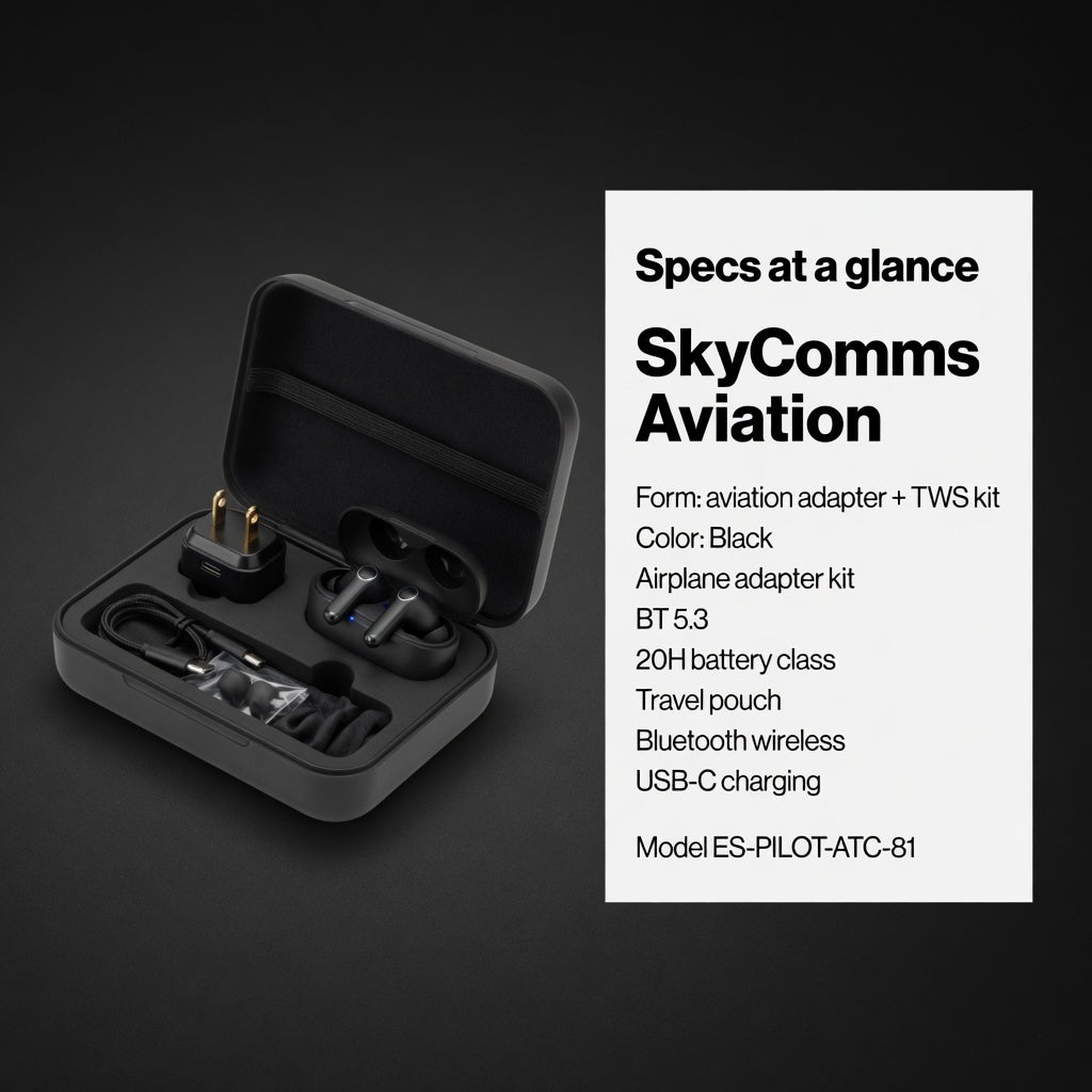 EARSOLE SkyComms Aviation Dual-Plug Adapter Buds 06-spec