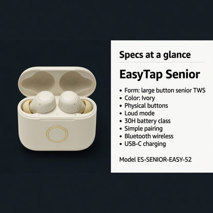 EARSOLE EasyTap Senior-Friendly Earbuds 06-spec