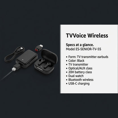 EARSOLE TVVoice Wireless TV Earbuds 04-comparison