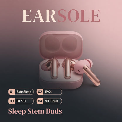 EARSOLE RoseDream Sleep Earbuds for Side Sleepers 02-features