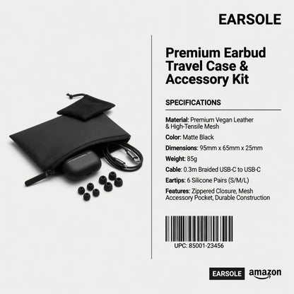 EARSOLE ProKit Travel Wireless Earbuds Bundle 06-spec