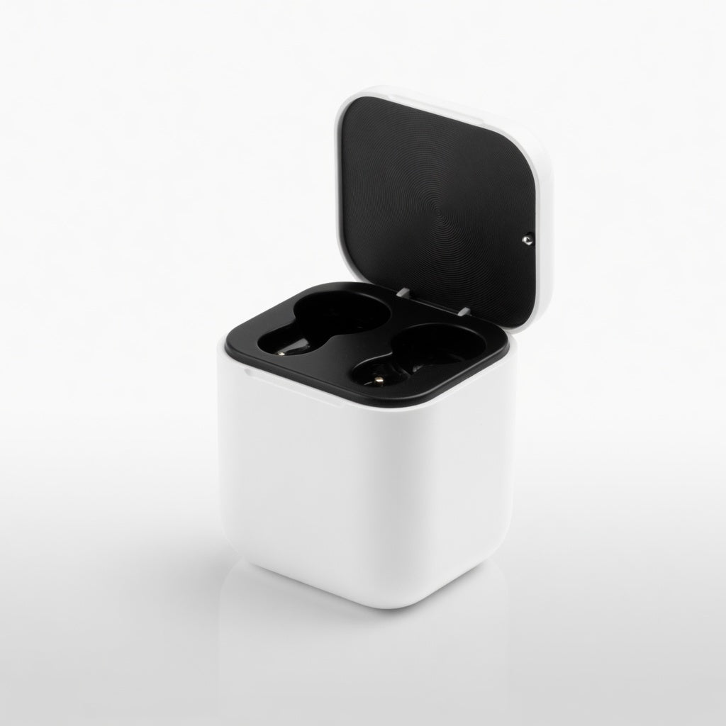 EARSOLE OrbitCase 360 Rotating Lid Earbuds 00-white