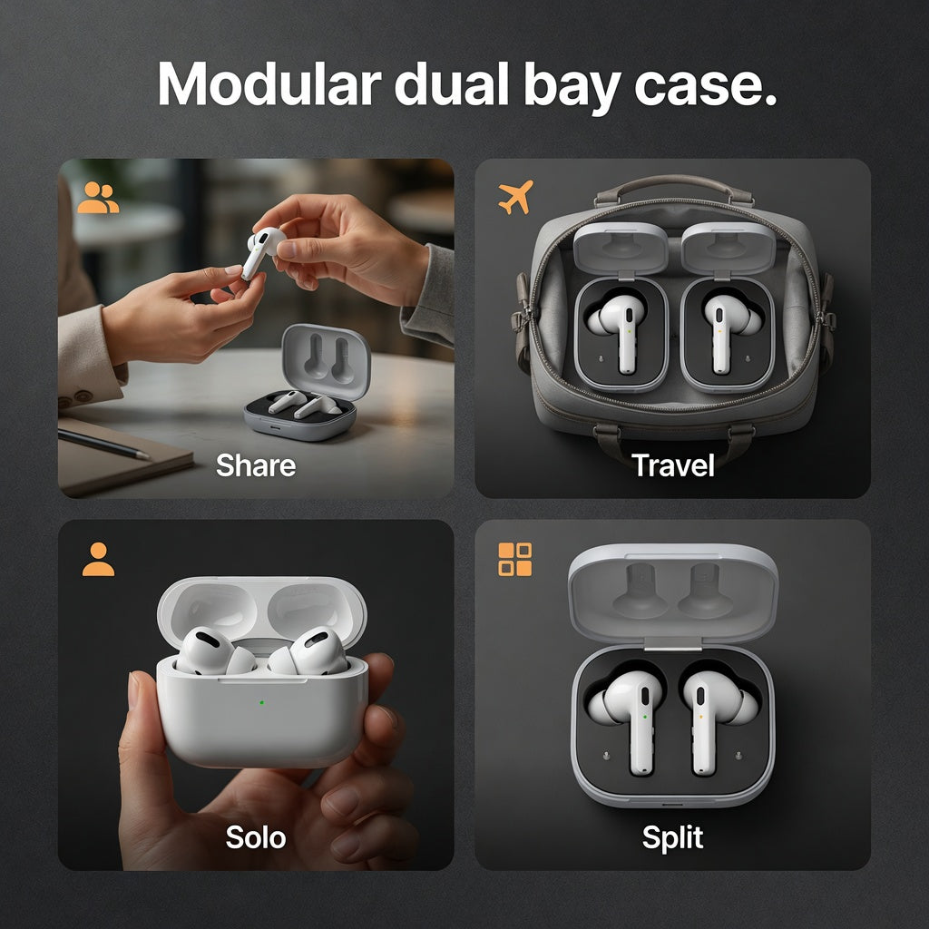 EARSOLE SplitCase Modular Dual Compartment Buds 06-spec