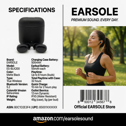 EARSOLE DailyBeats Basic Wireless Earbuds 06-spec