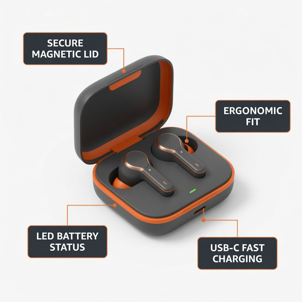 EARSOLE LinkTwo Multipoint Work Earbuds 02-features
