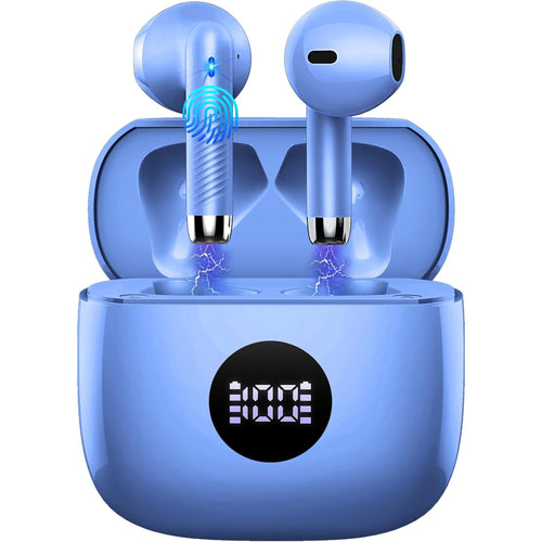 EARSOLE LED Display Wireless Earbuds Series 142 pure white background main product photo