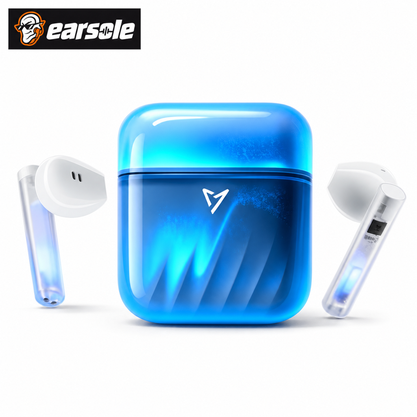 EARSOLE Blu Ray Bluetooth 5.4 wireless earbuds with luminous case