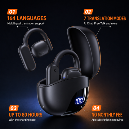 EARSOLE K08 AI translation earbuds with 164 languages, seven modes, up to 80 hours and no monthly app fee