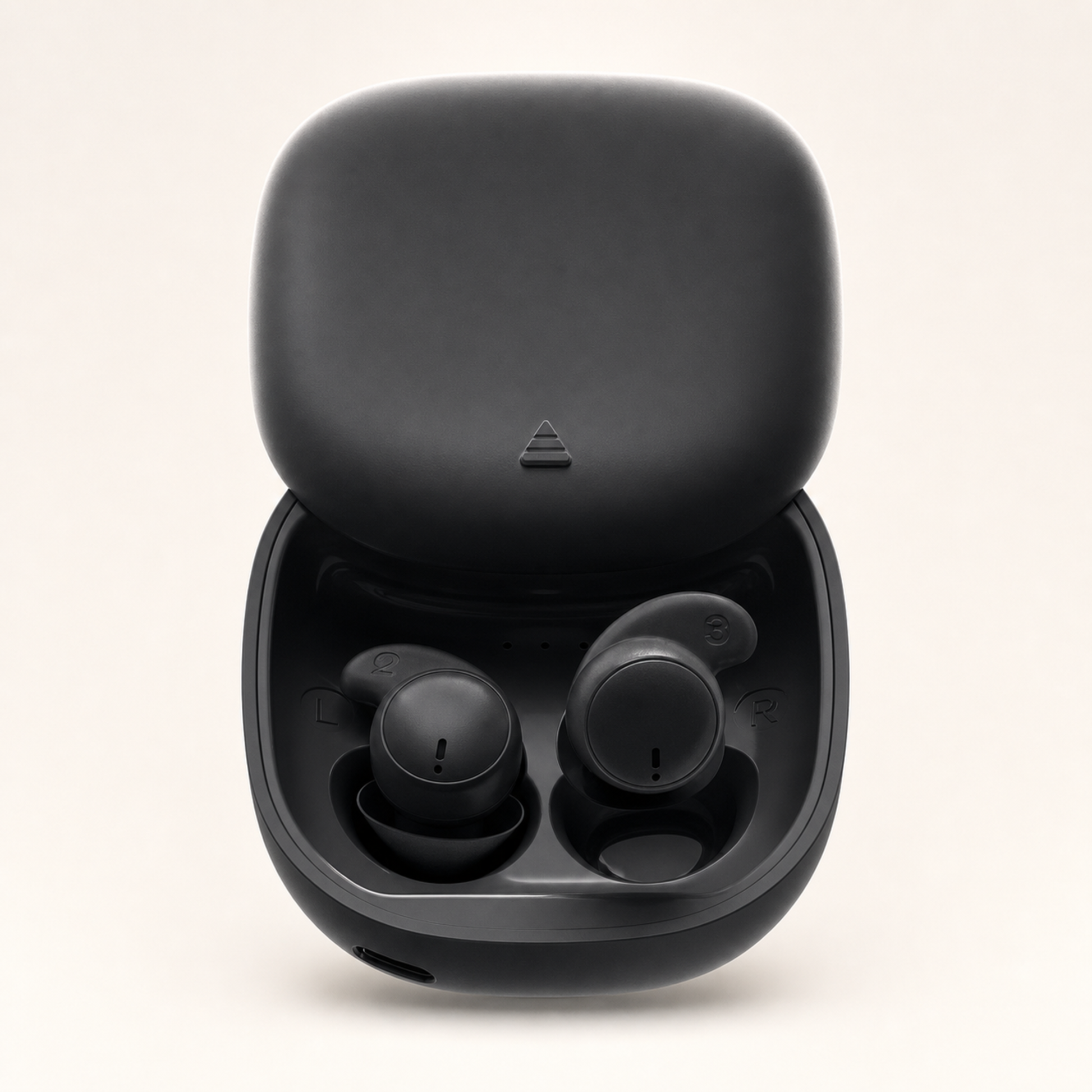 EARSOLE MY-20 Midnight Black sleeping earbuds and charging case