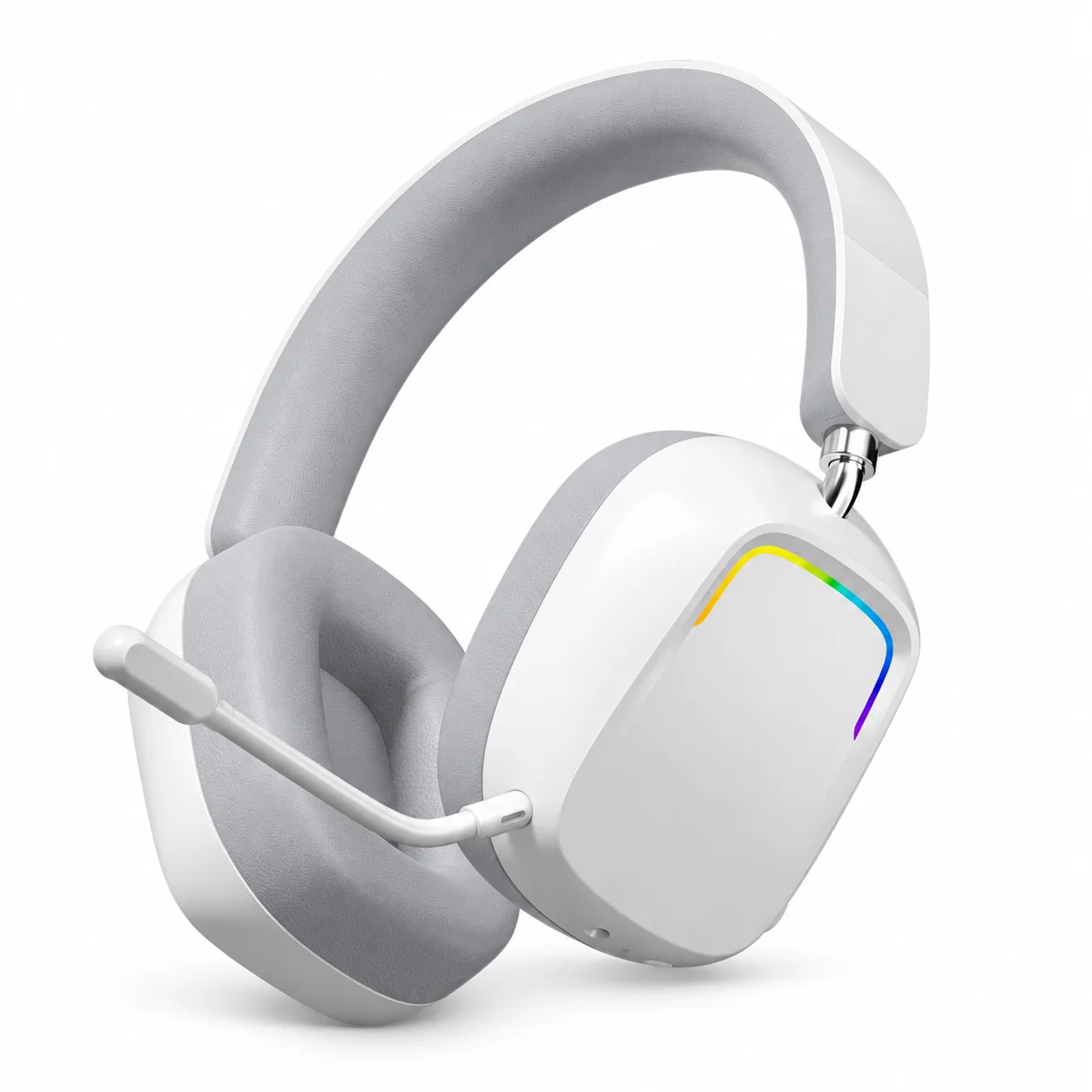 Wireless Gaming Headset with Boom Microphone - White