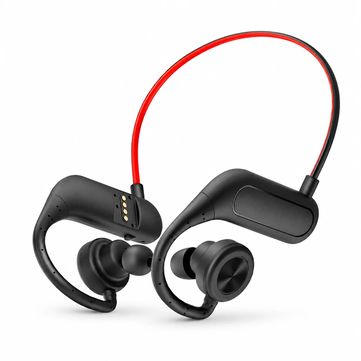 Sport Headphone Set - Black And Red