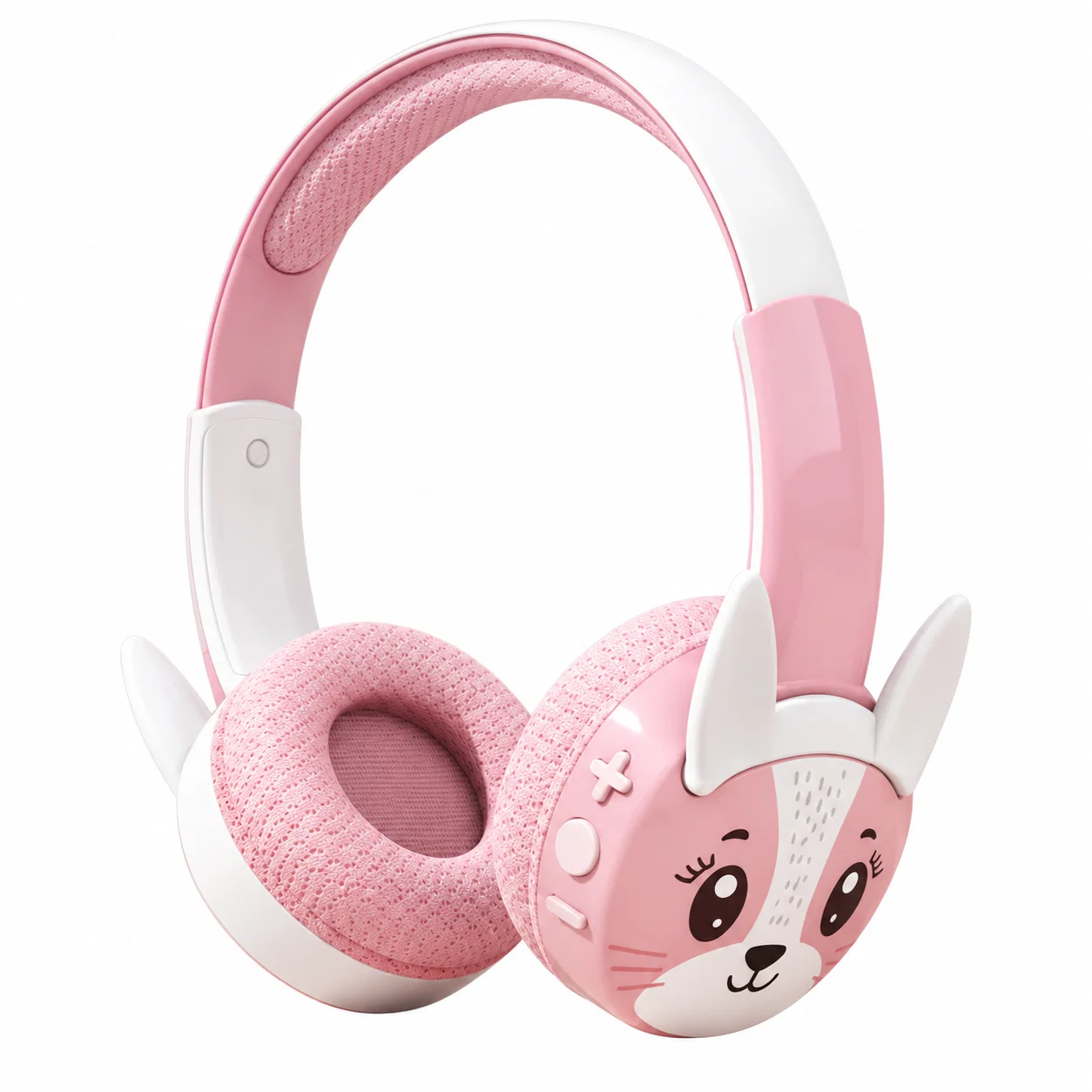 Pink and White Kids Headphones