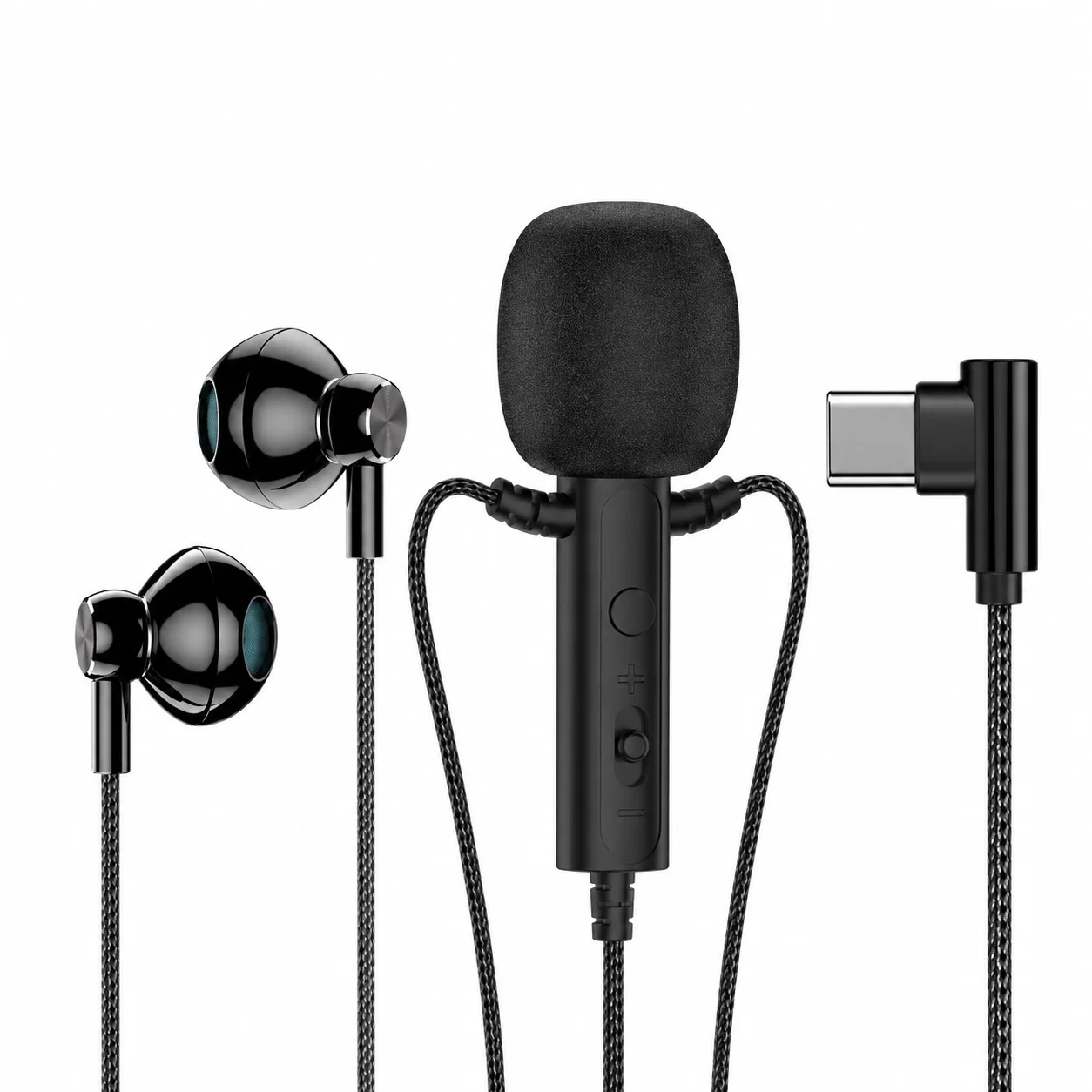 Tai nghe có dây USB-C màu đen