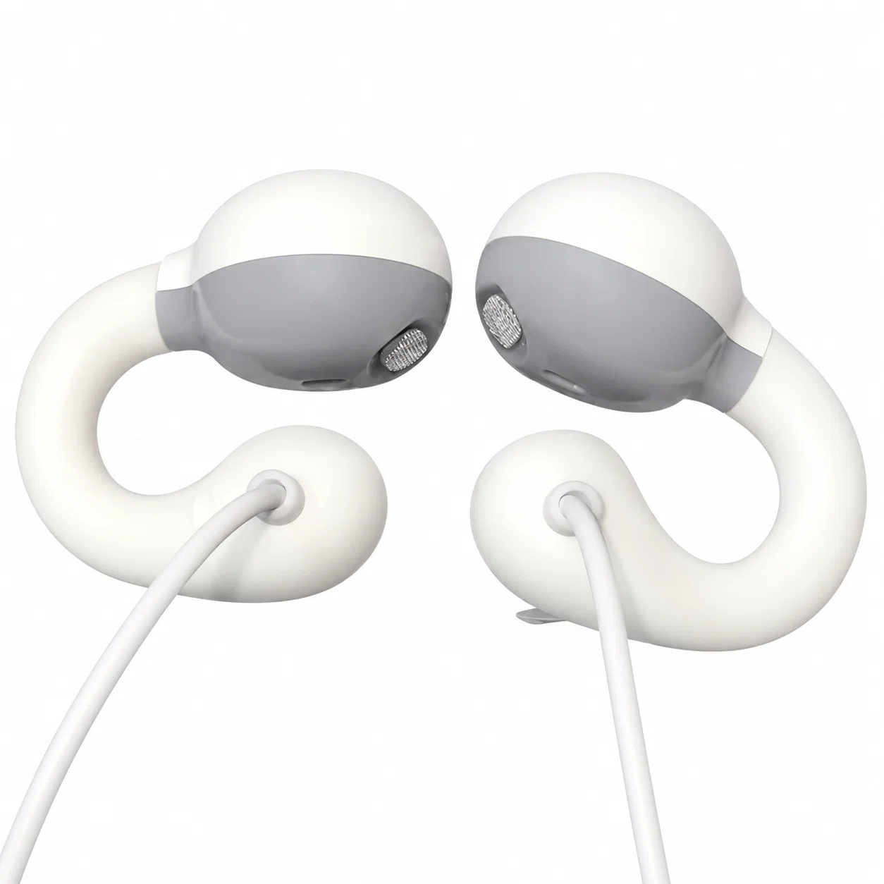 White Wired Earbuds