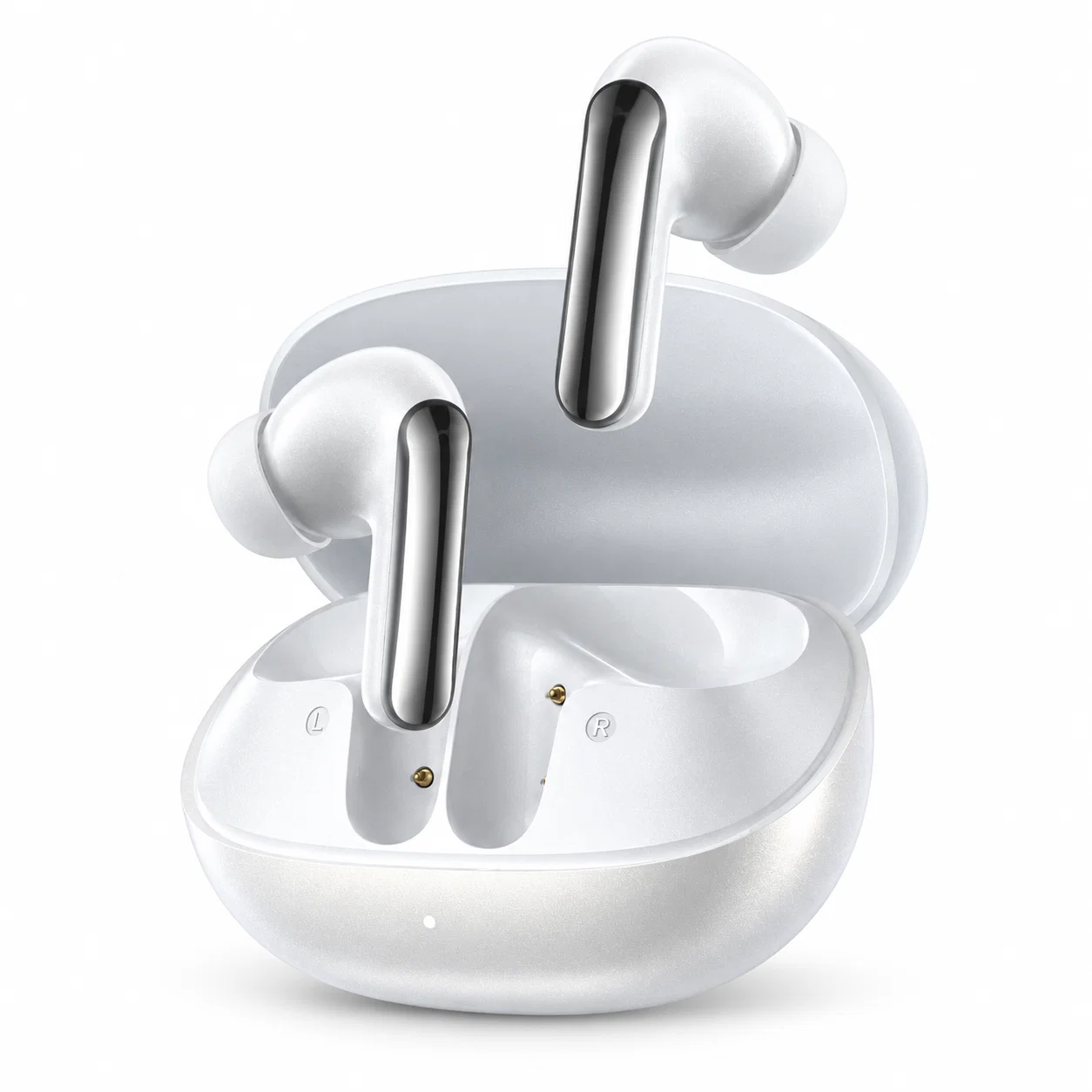 QCY N20 Earphone Set - White And Silver