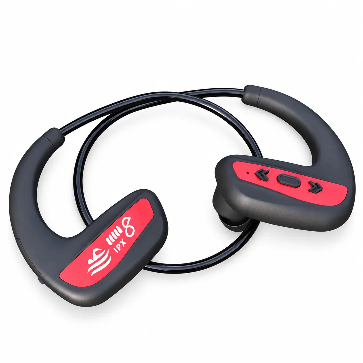 Sport Headphone Set - Red And Black