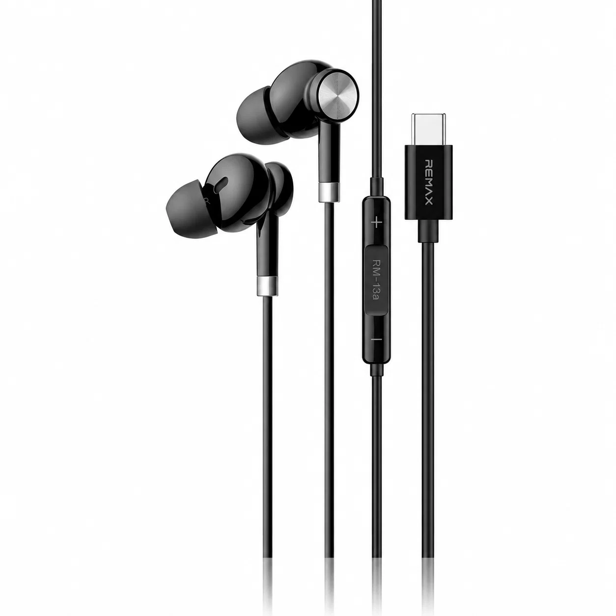 REMAX RM-13a USB-C Earphone Set - Black