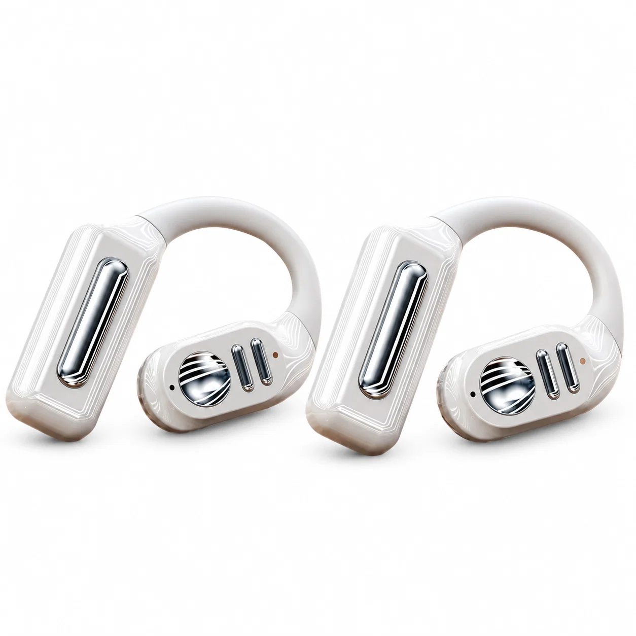 DJ866 Open-Ear Wireless Earbuds - Piano White, Premium Version