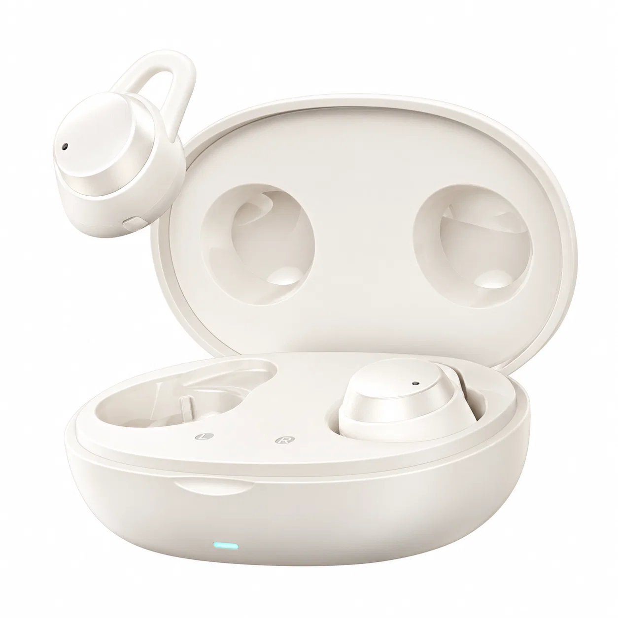 Pisen C6 Mini Wireless Earbuds - Milkshake White