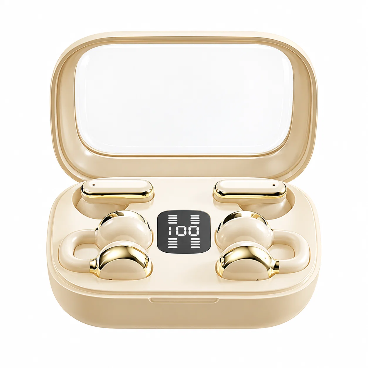 Ultra Two-in-One Wireless Earbud Set - Milk Tea Beige