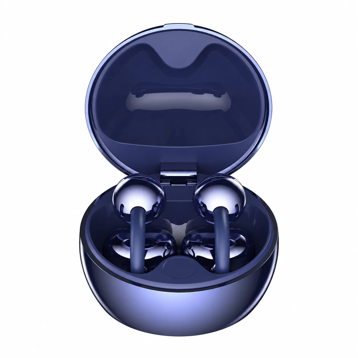Dark Blue Clip On Earbuds