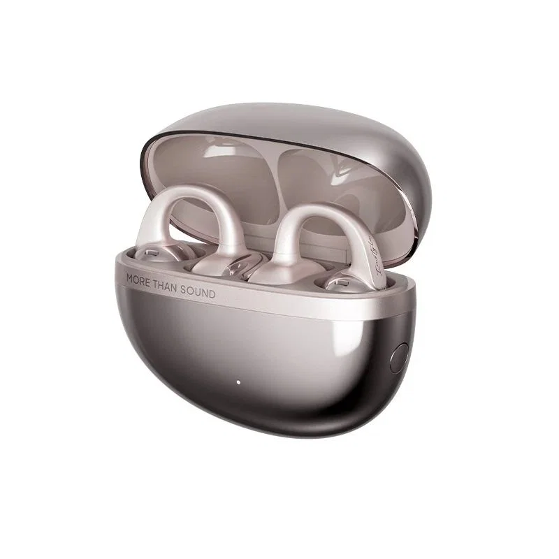 Clip-On Earbuds with Pale Champagne-Colored Loops