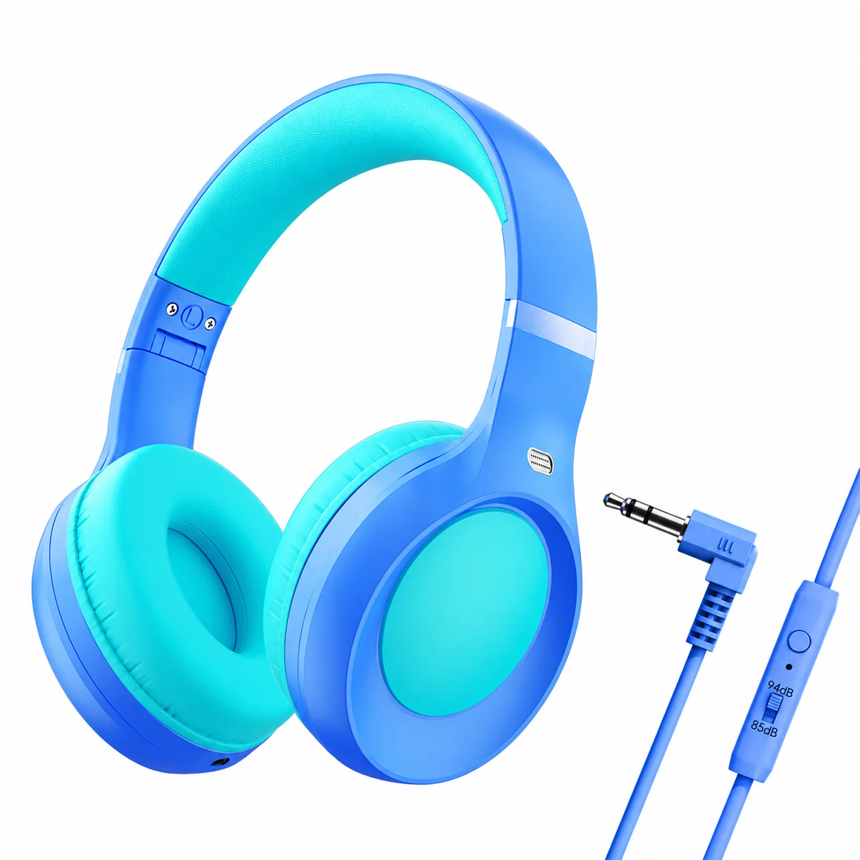 Kids Headphones - Blue And Cyan
