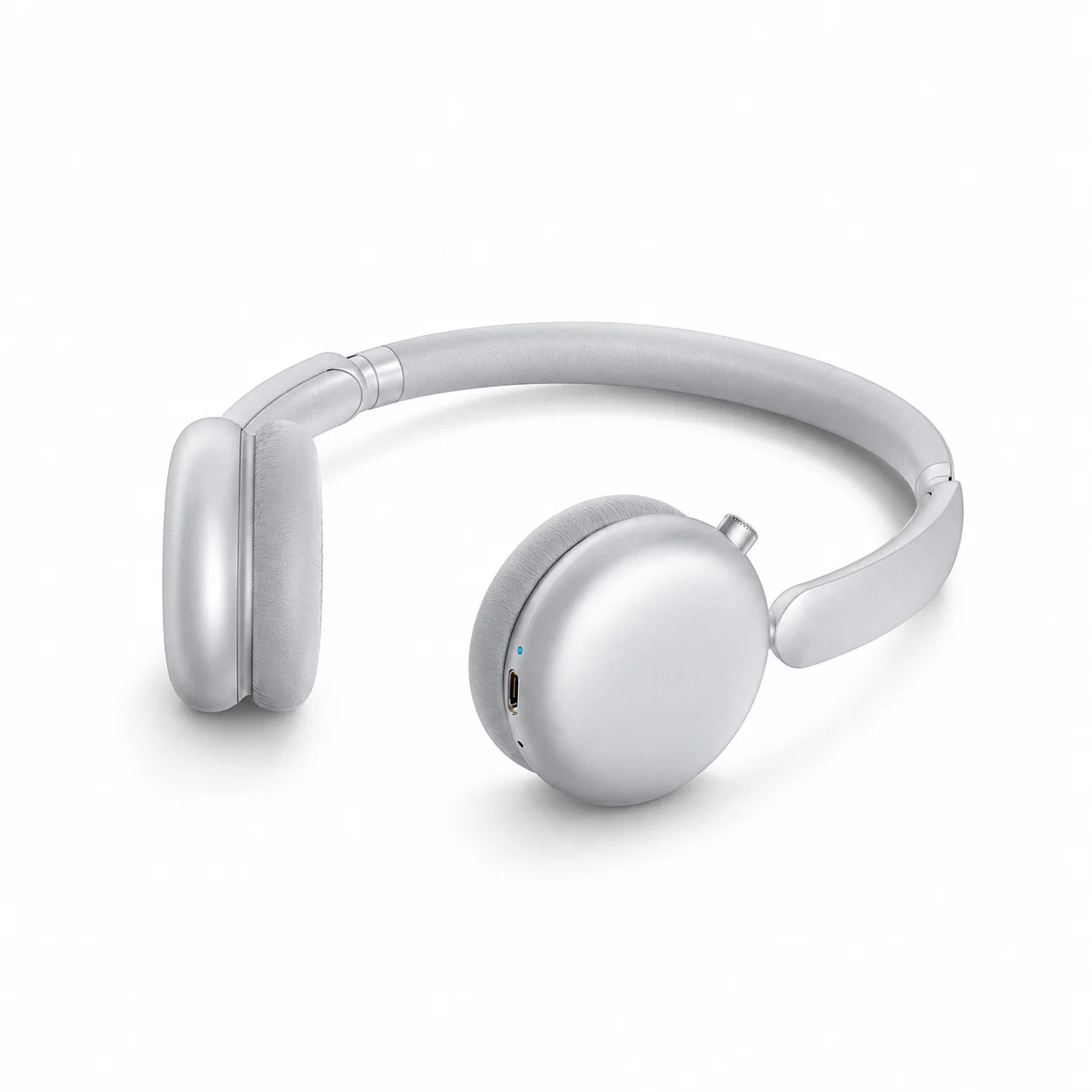 Over-Ear Wireless Headphones with Rotary Control - Silver